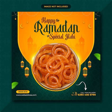 Premium Psd Ramadan Kareem Special Food Menu Social Media Post Design