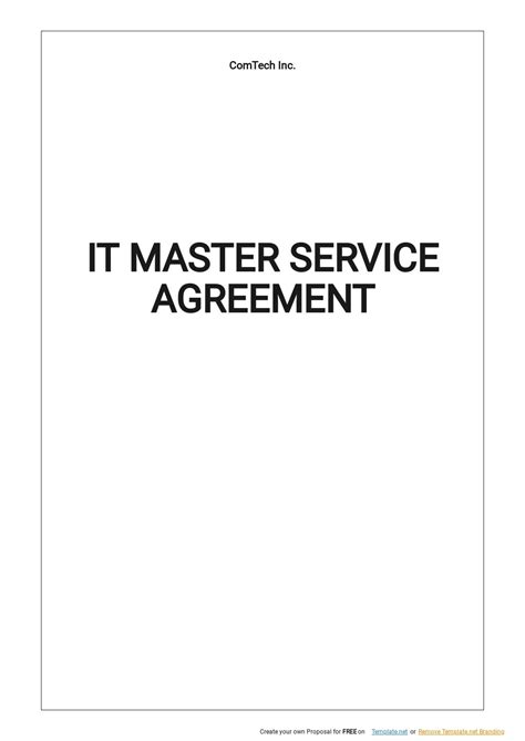 Master Service Agreement Templates 9 Docs Free Downloads