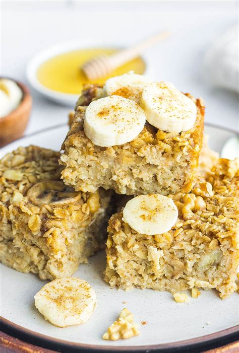 Banana Baked Oatmeal Healthier Recipe