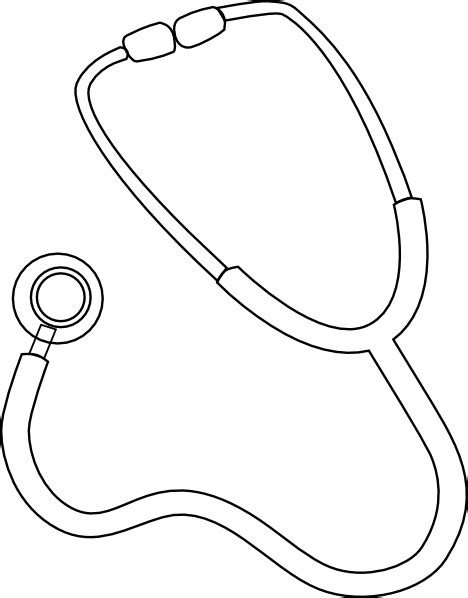 Stethoscope Outline Clip Art At Vector Clip
