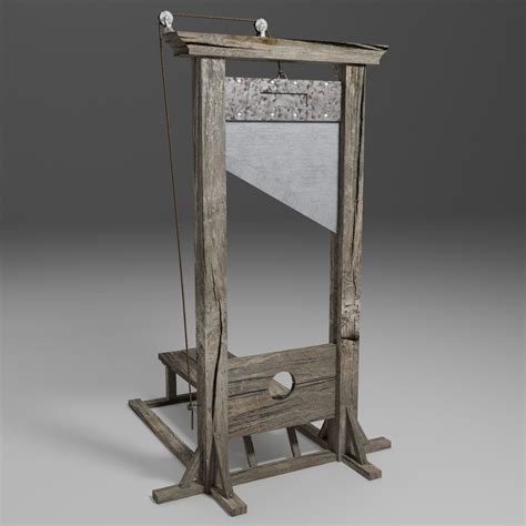 3d Model Vr Ar Ready Guillotine Cgtrader