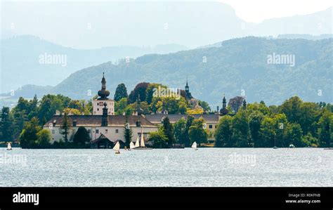 The Castle Of Schloss Ort In The Traunsee Lake Austria Stock Photo Alamy