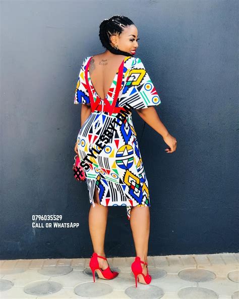 Latest Ndebele Traditional Dresses 2021 For African Shweshwe 4u