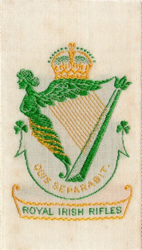 Pin On Irish Regiment Cigarette Silks