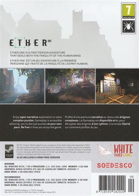 Ether One 2014 Windows Box Cover Art Mobygames