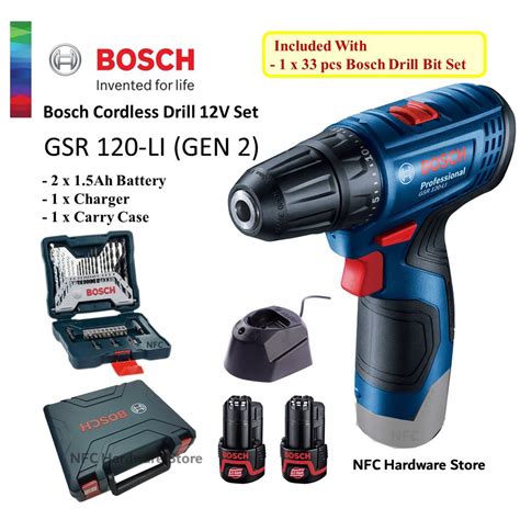 Find bosch cordless drill from a vast selection of other building materials. BOSCH GSR 120LI Cordless Drill 12V Set (GEN 2) | Shopee ...