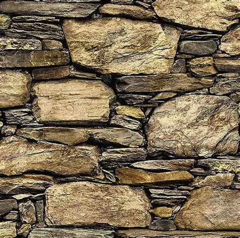 Nuwallpaper Nu2065 205 Inch X 18 Foot Roll Hadrian Stone Wall Peel And