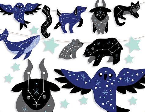 Pdf Svg Png Printable Animal Constellations Craft Files To Etsy