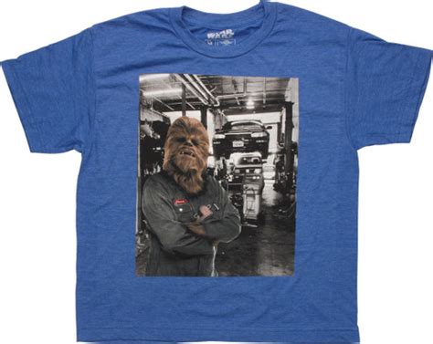 Star Wars Chewbacca Mechanic Garage Youth T Shirt