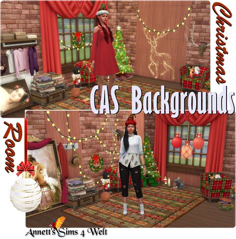 Sims 4 Ccs The Best Cas Background Christmas Room By Annett85
