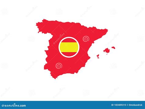 Forma Do País Do Mapa De Espanha Ilustração Do Vetor Ilustração De