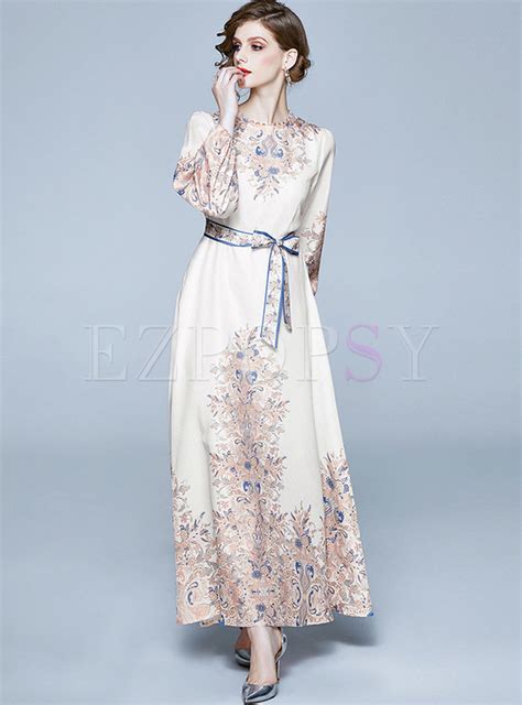 dresses maxi dresses lantern sleeve print party maxi dress