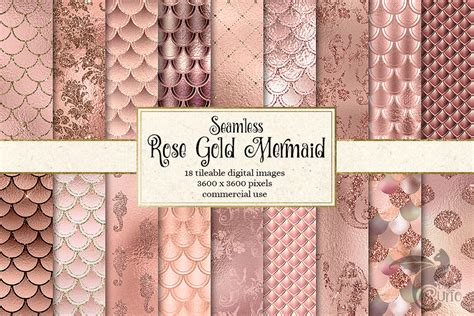 Maybe you would like to learn more about one of these? Rose Gold Mermaid Digital Paper By Digital Curio | TheHungryJPEG.com