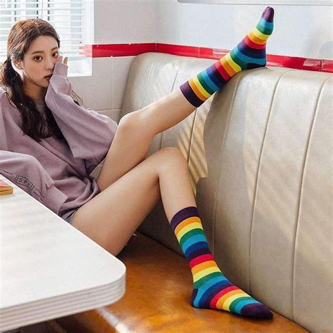 Rainbow Cute Socks Cute Socks Rainbow Outfit Tumblr Outfits