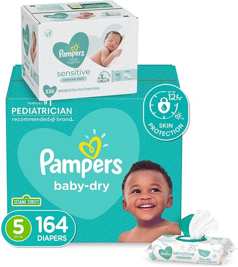 Amazon Lowest Price Pampers Diapers Size 5 164 Count And Baby Wipes