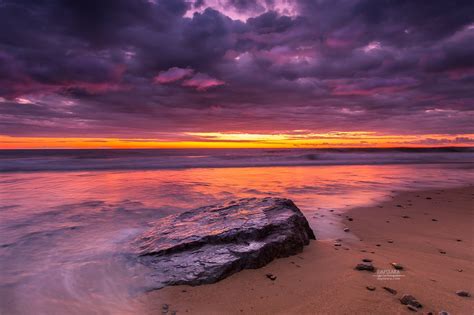 Cape Cod National Seashore Sunrise Purple Ocean Sunrise Today From