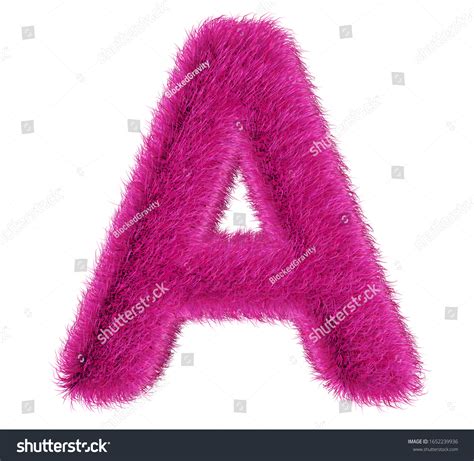Hairy Alphabet Pink Hair Letter Stock Illustration 1652239936