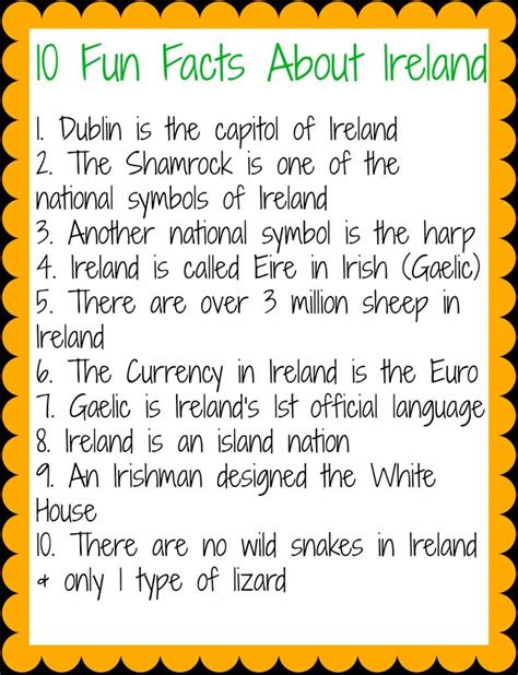 10 Fun Facts About Ireland For Kids Fun Guest