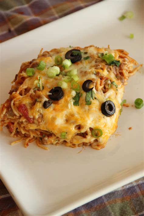 Bring a large pot of water to a boil, then generously salt. Taco Spaghetti Bake - Diary of A Recipe Collector