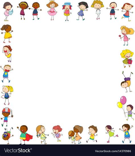 Word frames templates pu ibmdatamanagement photo word border templates professional. Frame template with happy children illustration. Download ...