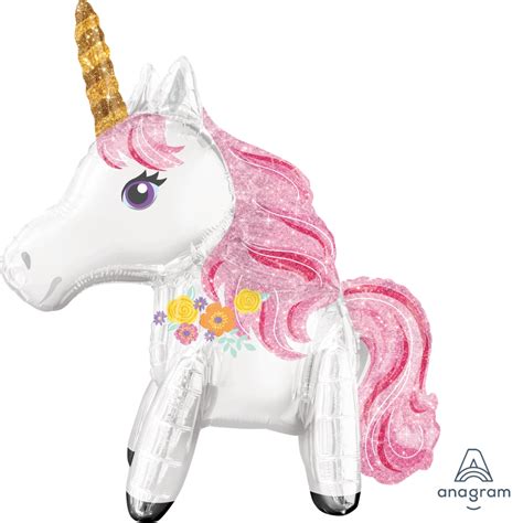 25 Airfill Only Standing Magical Unicorn Multi Foil Balloon Bargain