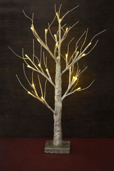 Led Lighted Tree Gold 24in Gold Glitter Wedding Artificial Tree