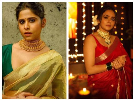 World Saree Day Sai Tamhankar To Sonalee Kulkarni Marathi Actresses