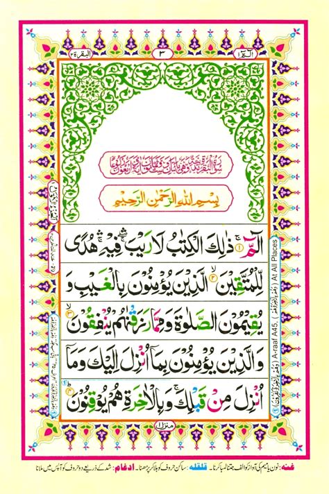 Holy Quran Para 1 Page 2 Quran Institute