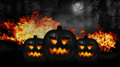 Scary Halloween Pumpkin Animation Stock Footage Video 10968017