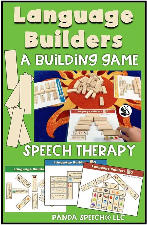 Language Builders A Speech Therapy Building Game Low Prep Game