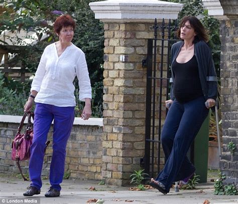 Mary Portas Heavily Pregnant Partner Melanie Rickey Hops Around On Her