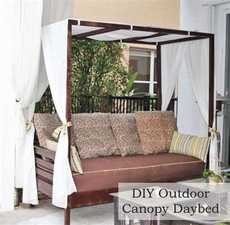 A deck is a weight supporting structure that resembles a floor. Outdoor Canopies in 2020 (With images) | Daybed canopy ...