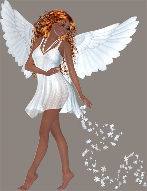 Beautiful African American Angel Girl Digital Art By Marcella