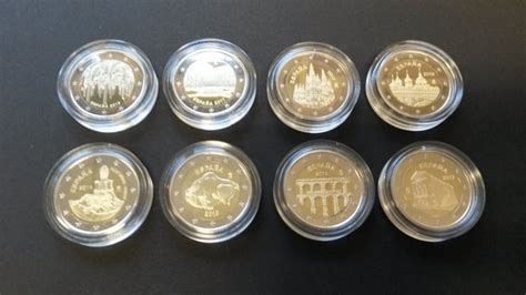 Spain 8 Different Commemorative 2 Euro Coins 20102017 Catawiki