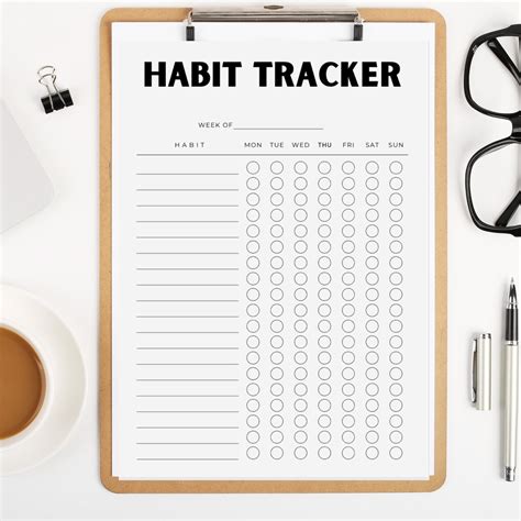Weekly Habit Tracker Printable Habit Tracker Chart Daily Etsy Vrogue