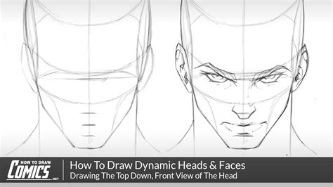 How To Draw Dynamic Heads Faces In Perspective Drawing The Top Down Front View Of The Head