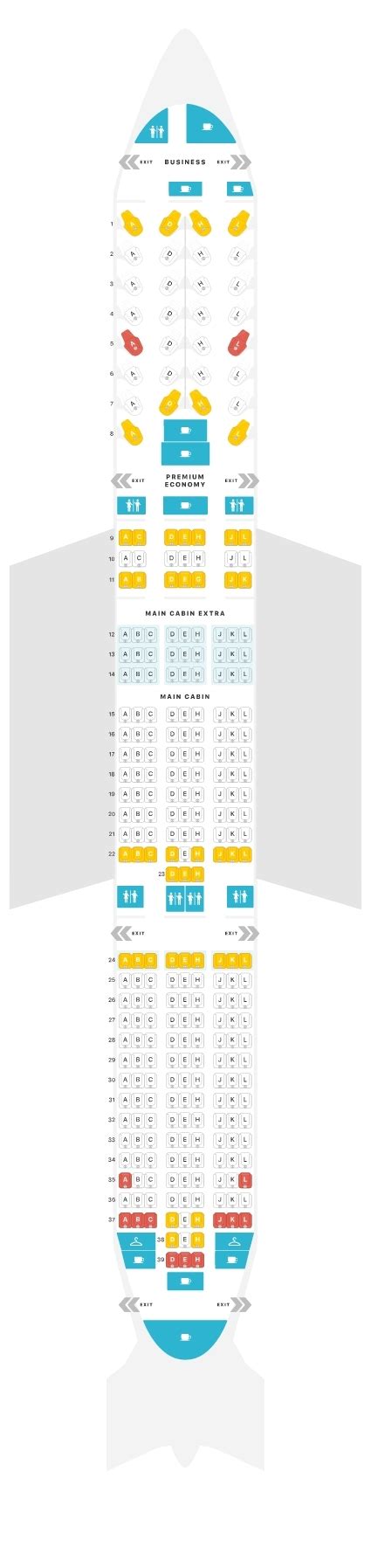 American Airlines Boeing 788 Seat Map