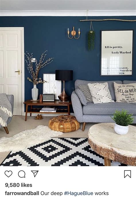 Navy Blue Dining Room Wall In 2020 Blue Accent Wall Living Room Blue