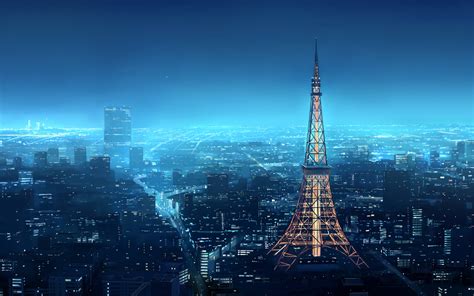 Fondos De Pantalla Anime Paisaje Torre De Tokio Shirosaki Otoha