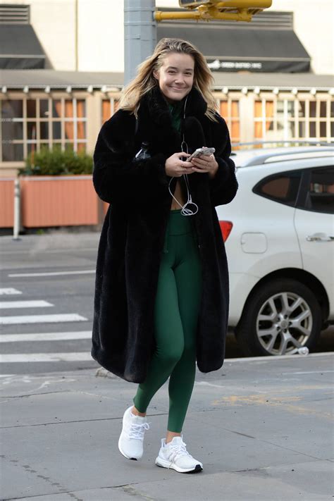 Olivia Ponton Smiles For The Camera As She Leaves The Gym After A