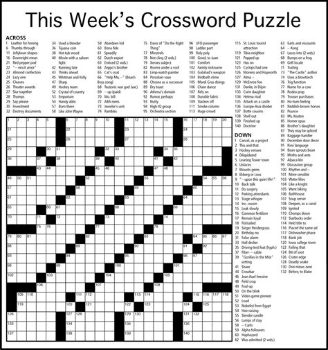 Asked oct 26 in la times crossword by mr.g | 2 views. Pamplin Media Group - Find this week's crossword puzzle online