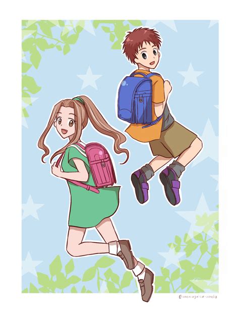 Izumi Koshiro Tachikawa Mimi Digimon Highres Boy Girl Backpack