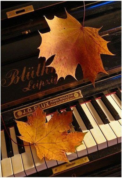 Music ♪♫ Autumn Leaves On Piano Autumn Leaves Fall Music Piano