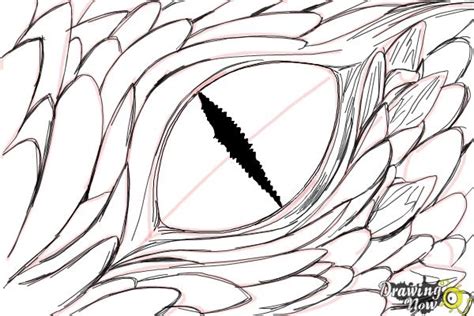 Add some curves for the snout and a tongue if you step 6: How to Draw a Dragon Eye - DrawingNow