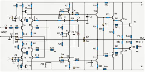 Build A Simple Audio Amplifier 2800w Circuit Diagram Electronic