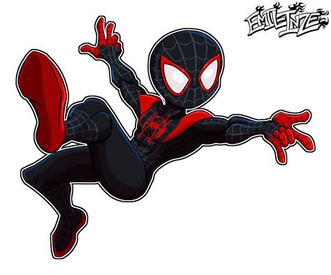 Spider Man Miles Morales Into The Spider Verse By Emil Inze On
