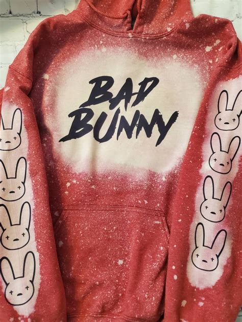 Bad Bunny Hoodie Womens Hoodie Teens Clothing Unisex Etsy