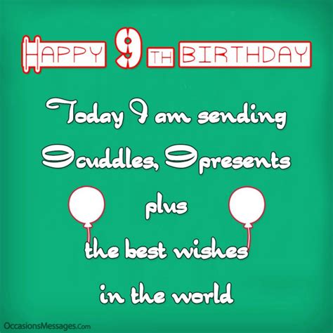 Best Happy 9th Birthday Wishes Messages And Cards