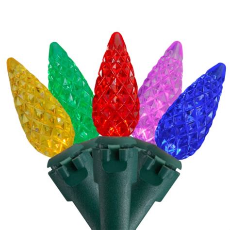 Northlight 200 Count Multi Color Led Faceted C6 Christmas Lights