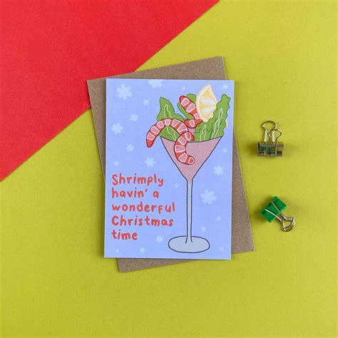 Shrimply Havin A Wonderful Christmas Time By Jive Prints